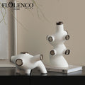 Flolenco Modern Art Crafts Figurine Abstract Resin Hole Statue Ornament for Home Decor for Wedding or Birthday