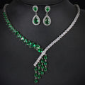Wholesale Wedding Choker Necklace Earring Cubic Zirconia Indian Jewelry Set Bridal
