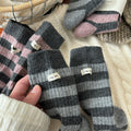 Korean New Design Warm Wool Ladies Socks Striped Fashion Wool Socks Women