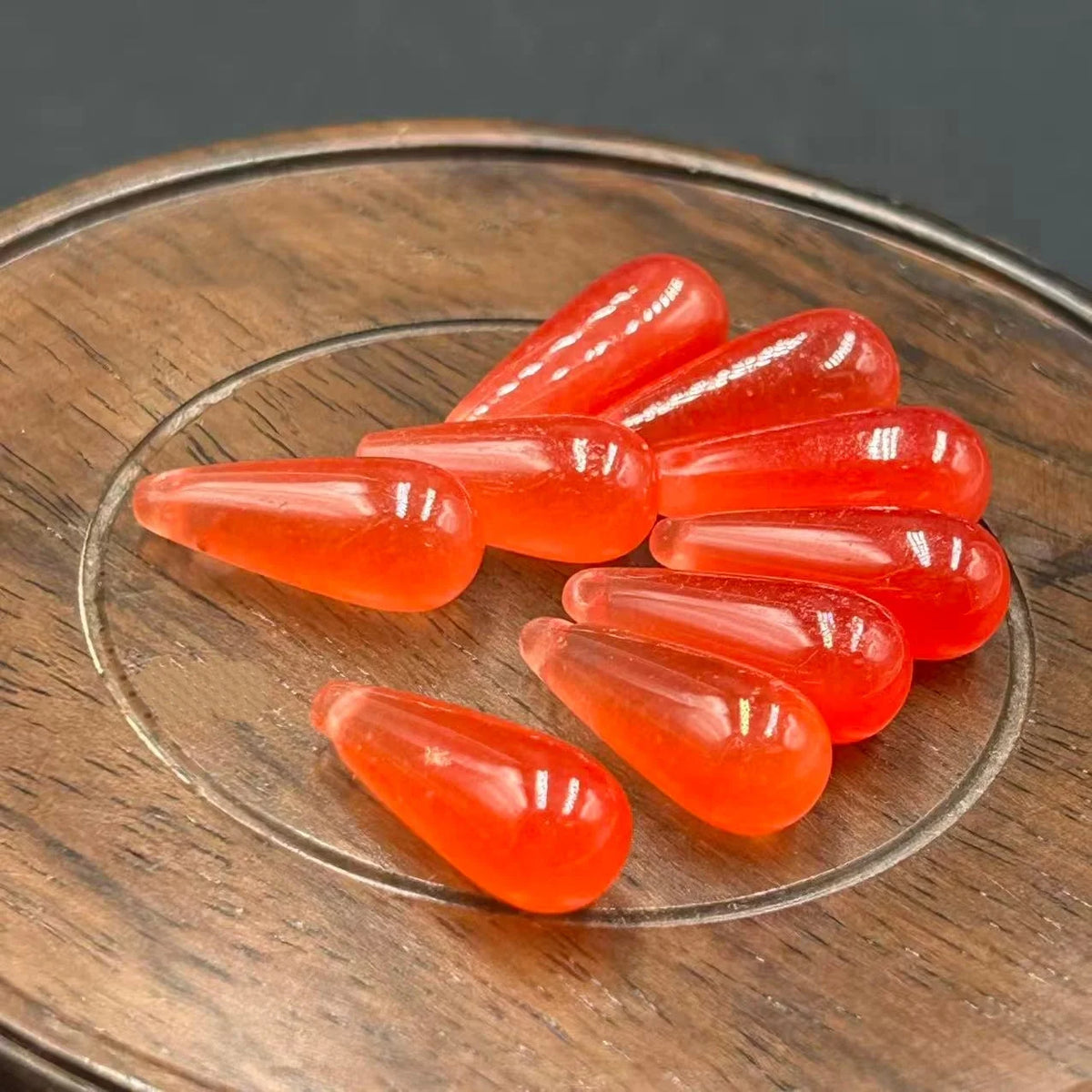 PFT Jade Violet Water Drop Quartz Rock Floating Flowers Scattered Beads DIY Small Droplets Slippery Pieces Earrings Accessories MegaBDM