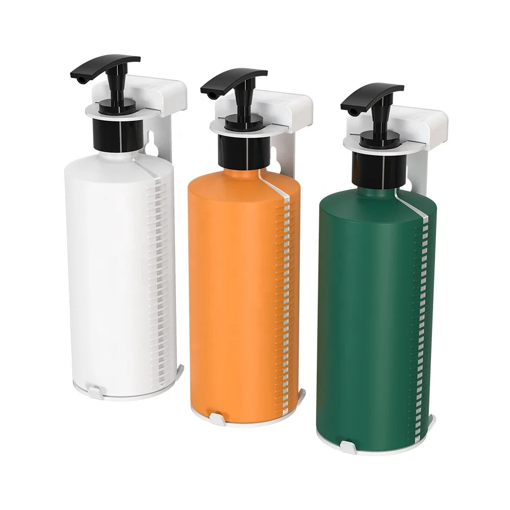 Stainless Steel Wall Mounted Adjustable Shampoo Bottle Bracket  Bathroom Organizer Holder for Shampoo Conditioner and Shower Gel