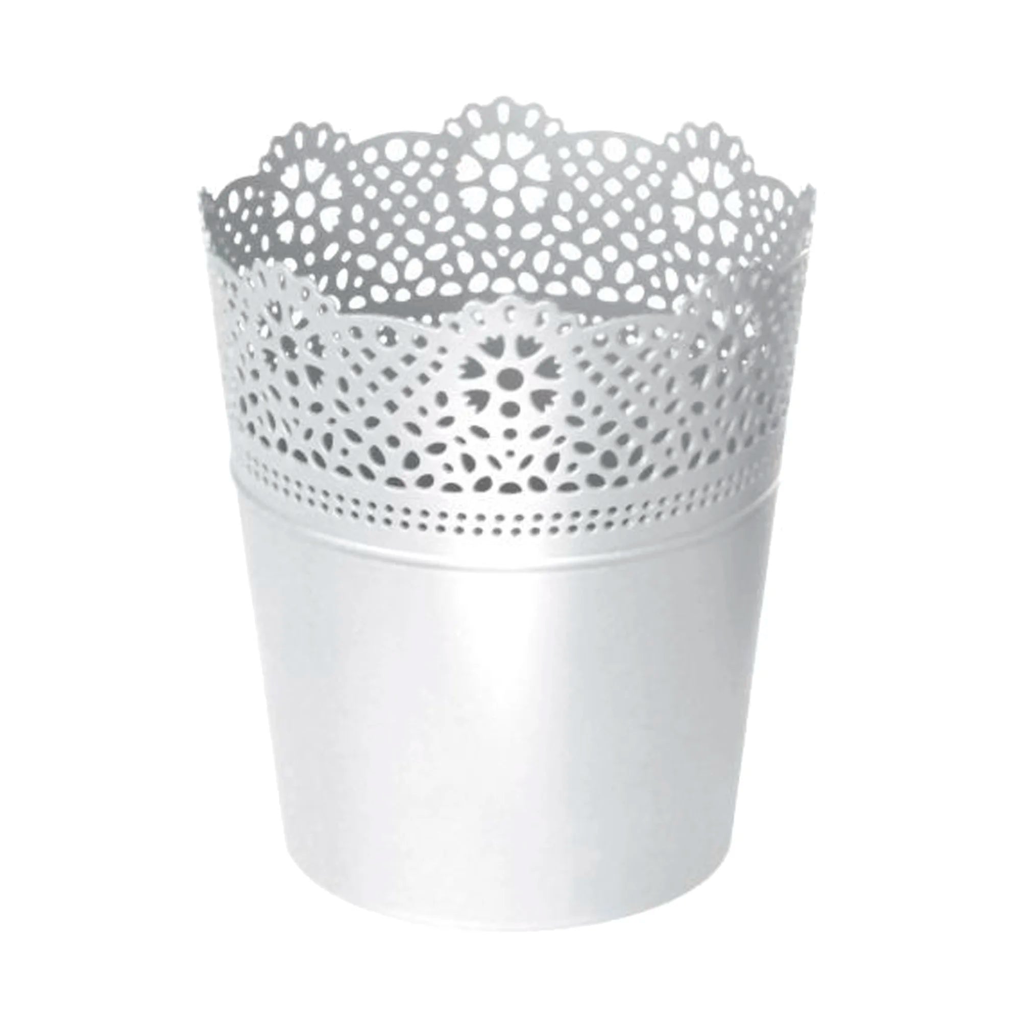 LACE flower pot dimensions (mm) 112x112x130 color White
