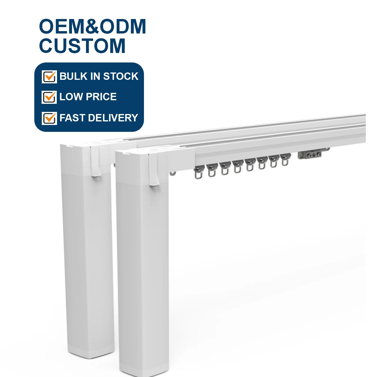 24V Remote Control Smart House Automatic Curtain Motor Modern Design 2.5 Nm Torque 2.5 Nm Metal Track System Supply for Projects