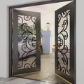 Open New Chapter for Your Home Elegant Wrought Iron Doors Postmodern Design Entry Application Customized Size Perfect Blend