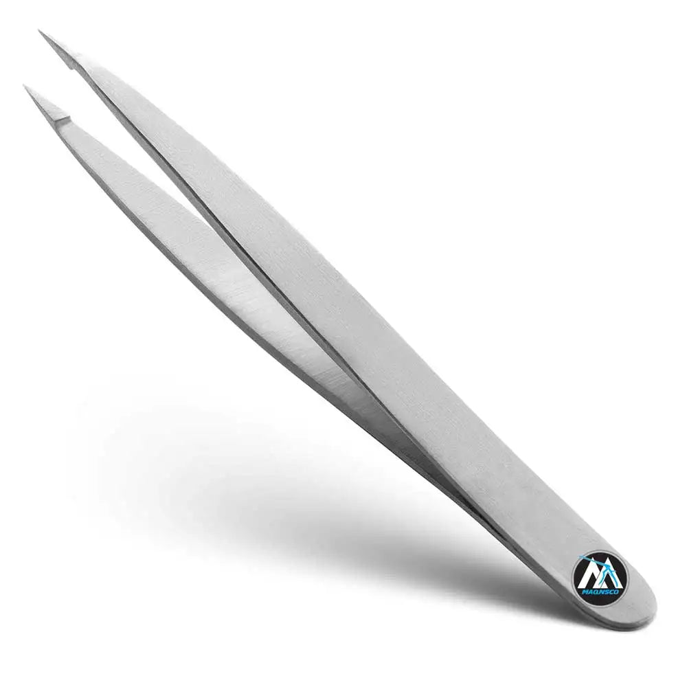 Professional Precision Maqnsco Stainless Steel Pointed Tip High-Temperature Sterilized Durable Eyelash Tweezers for Eyelash