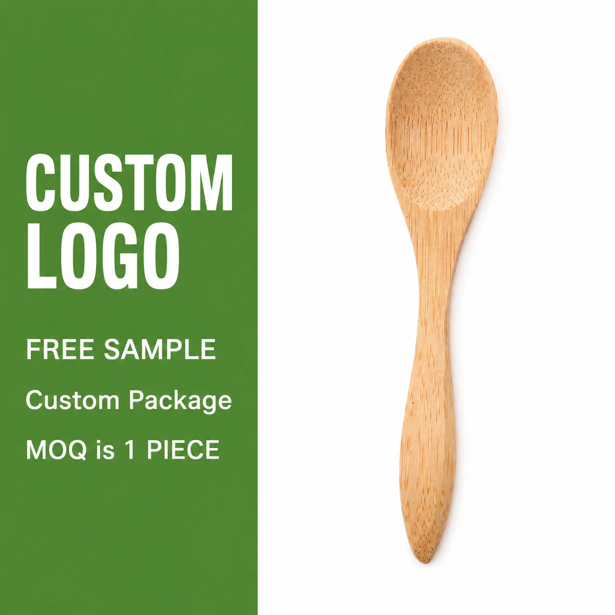 Wholesale Custom Logo Bamboo Mini Spoon Eco Friendly Disposable Wooden Spoons for Honey Coffee Soup and Coconut Oil