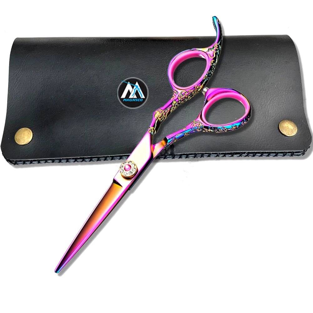 Professional Stainless Steel Black Gold Hairdressing Teeth Scissors Barber Hair Cutting Sets Salon Multifunctional Thinning