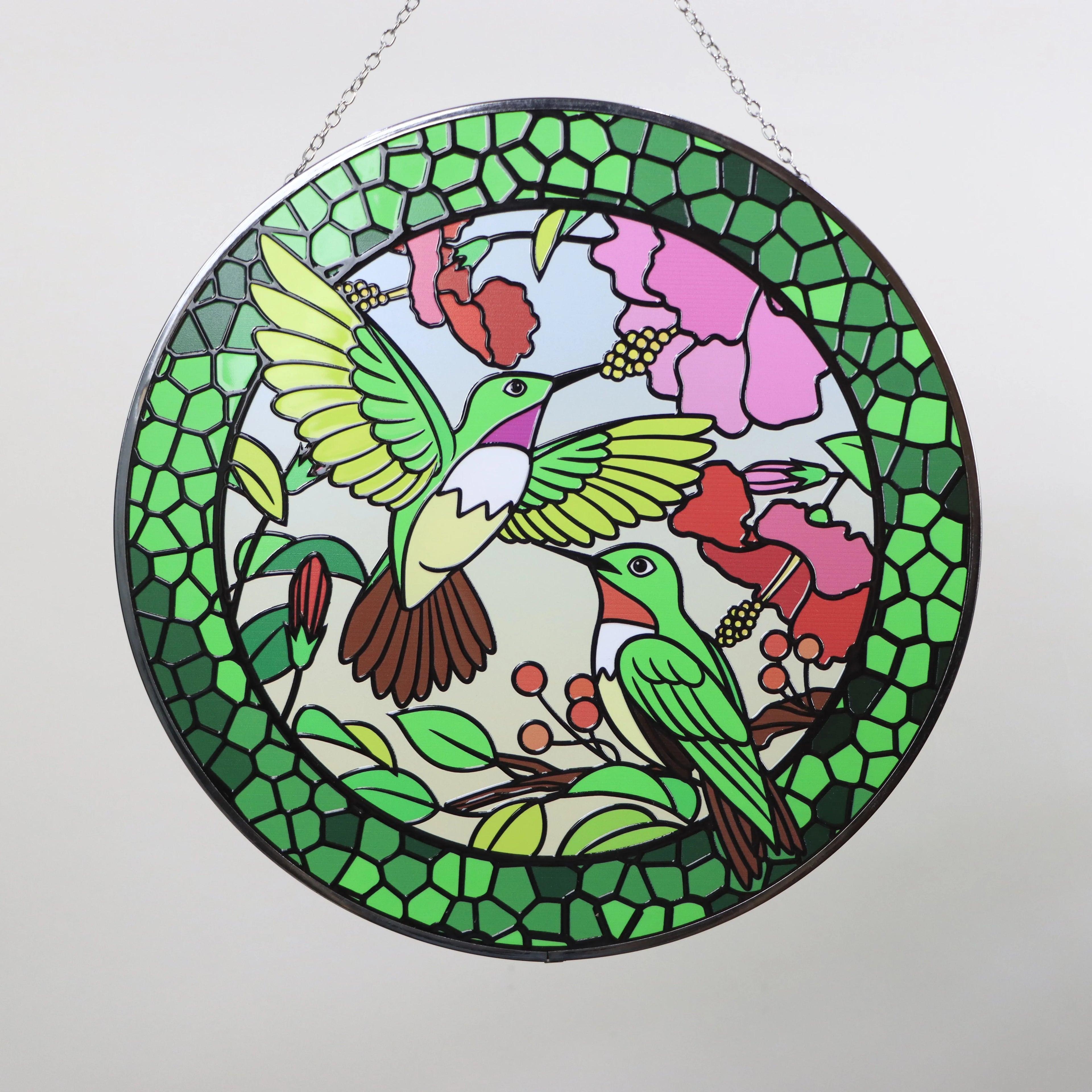 Radiant Kingfisher Glass Decor for Serene Environments