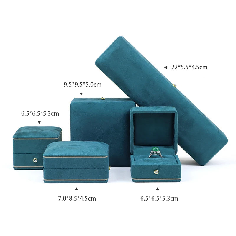 New Best-Selling Velvet Ring Box Jewelry Box Velvet Jewelry Box Get Marry Ring Packaging Support Custom Printed Logo