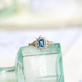 925 Sterling Silver Rings 14k Gold Plated London Blue Topaz Rings Jewelry for Women Fine Jewelry Natural Stone Rings