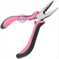 3 Holes Hair Extension Pliers Mini Plier for Micro Nano Ring Hair Extensions opener and Removal Tool Pink