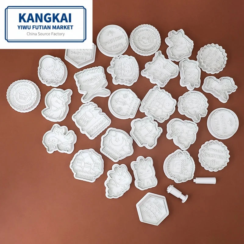 Hot-selling Split-type ABS Cookie & Cake Mold Simulation 3D Baking Tool for Household Complementary Food Supplies