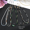 Beach Summer Handmade Multi Colored Jade Natural Stone Bead Freshwater Pearl Gemstone Bead Choker Necklace for Women Jewelry