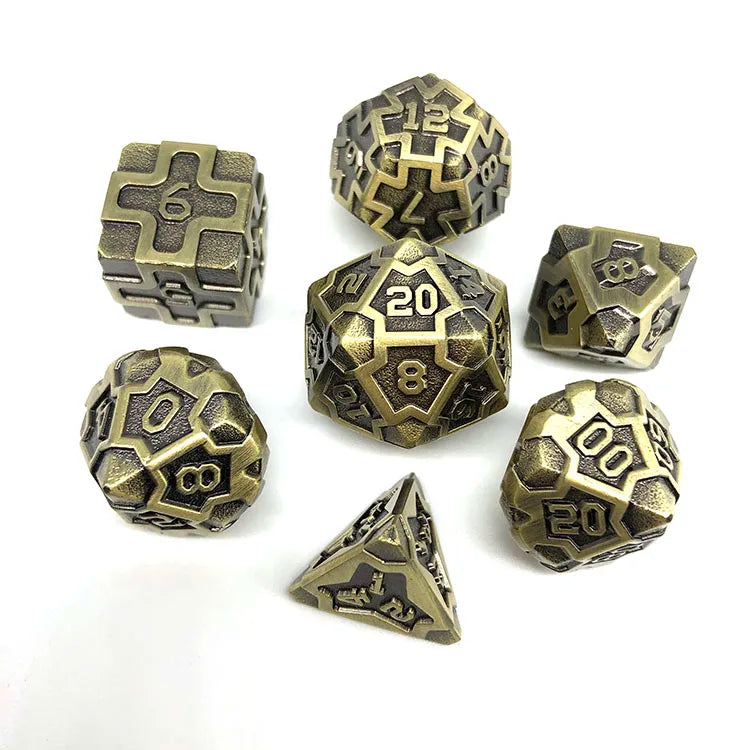 Wholesale Zinc Alloy Polyhedral 7-Piece Dungeons and Dragons Dice Set