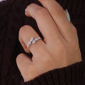Purecarat Luxury Women's Wedding Ring Pear Cut Freshwater Pearl 14K Gold Plated Sterling Silver Wrap IGI Certified Eternity Band
