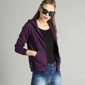 Women's Solid Color Hooded Pullover Sweatshirt Digital Printing Breathable Windproof Eco-Friendly 100% Cotton Outdoor Fashion