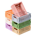Factory Hot Sale Customized GRS Small Size Desktop Organizer Stackable Collapsible Storage Basket Plastic Foldable Crates