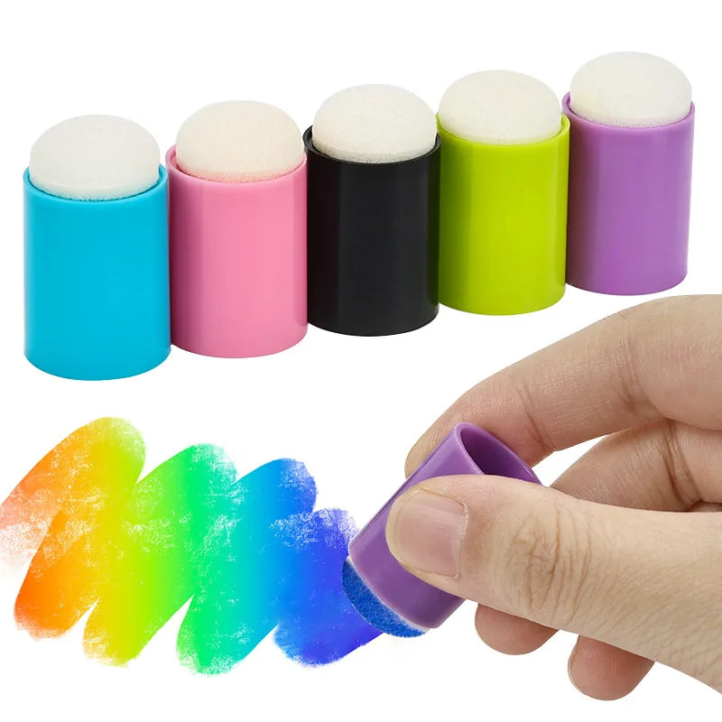 Reusable Finger Painting Stamper for Nail Art Graffiti Nail Polish Sponge Dauber Tool