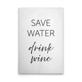 Modern Hanging Wall Mural-Safe Water Design in White/Black Canvas on Stretcher Frame Made in Germany for Wedding Decor