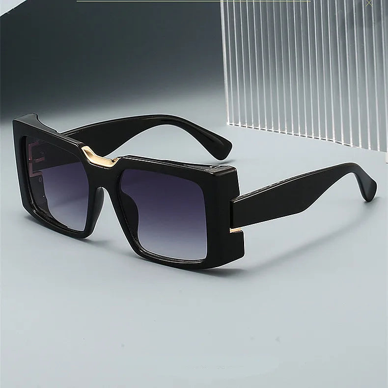 Logo Custom 2025 Fashion Vintage Oversized Sun Glasses UV400 Big Frame Square Sunglasses for Men Women