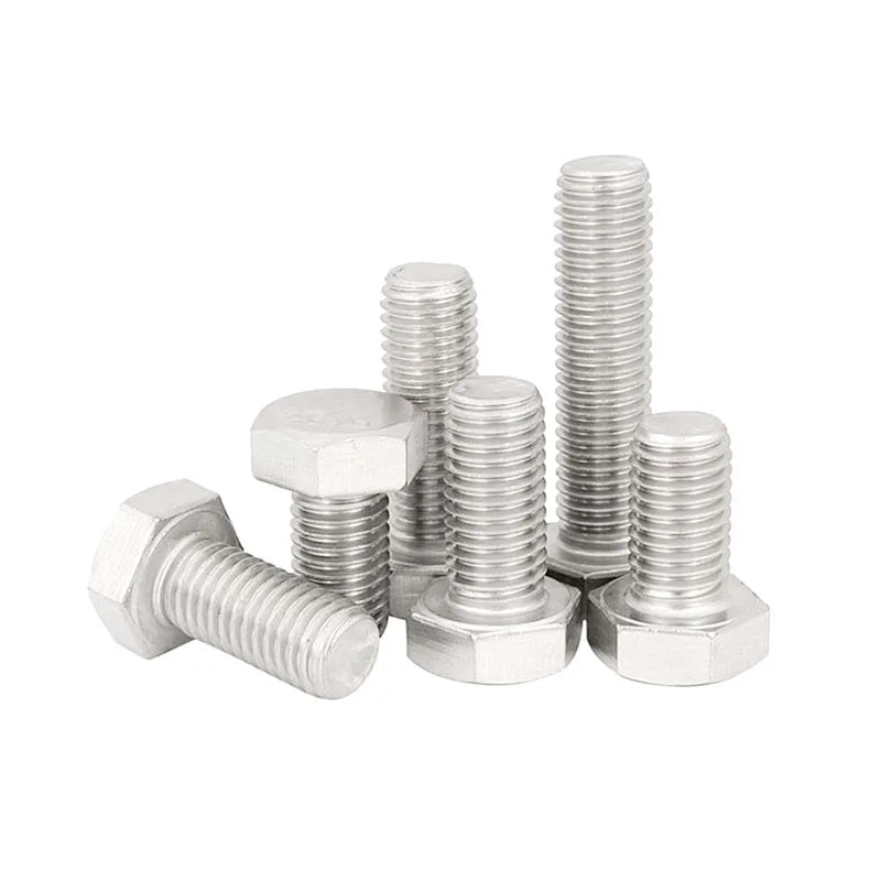 GB5783 A2-70 M4 6mm Hex Bolt Plain Stainless Steel 304 Hex Head Bolt