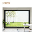 Factory Price Black Aluminum Double Glass Soundproof Thermal Insulation Sliding Windows