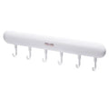 Hot Sale Adjustable 6 Hooks Plastic Bathroom Corner Towel Hanger Hook Free Punch Strong Adhesive Row Hooks Rail