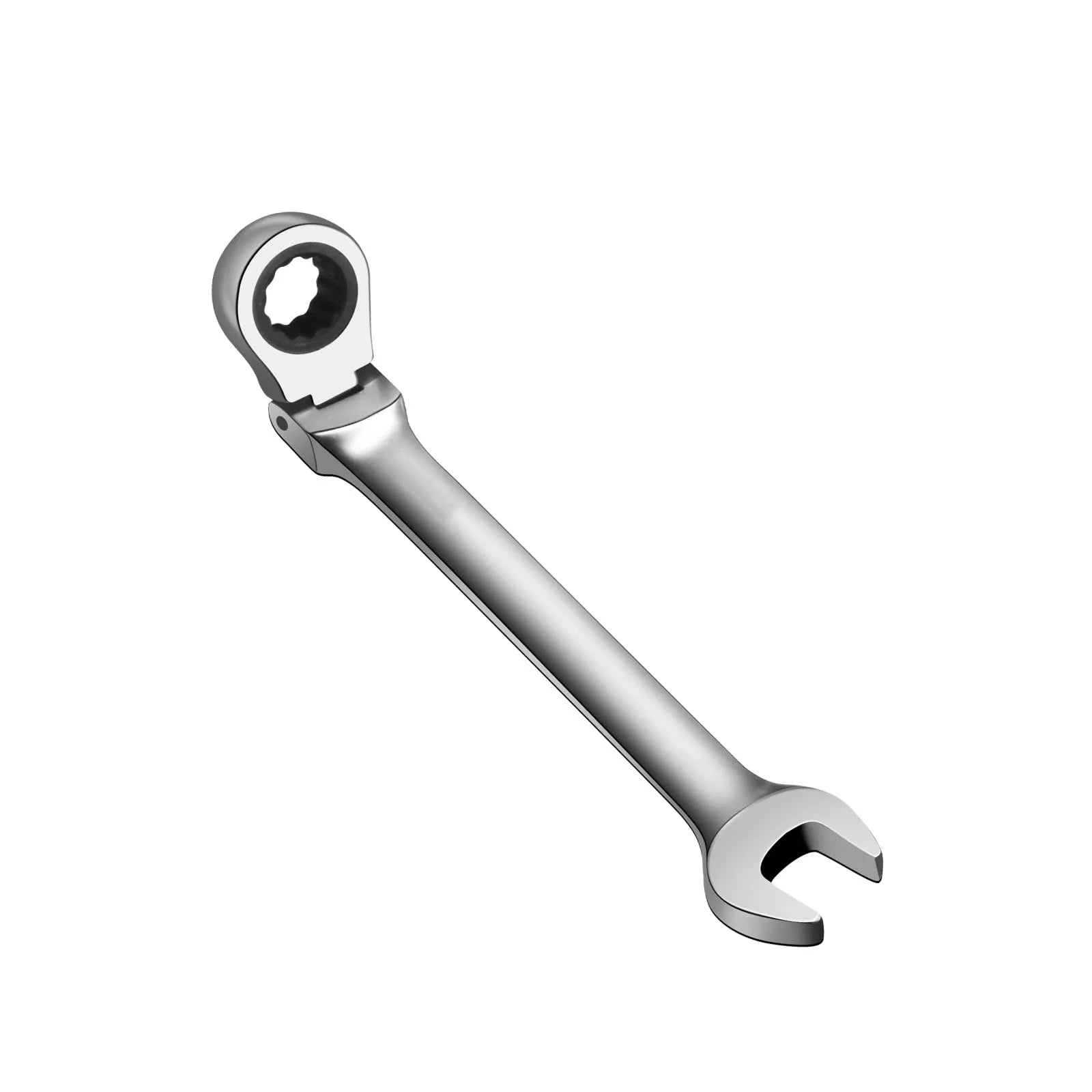 17mm Metric OEM Matt Finish Flex Head Ratcheting Wrench CR-V 12PT 72 Teeth Industrial Dual-use Design 270Nm Max Torque 3-Year