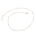 Adjustable 0.5ct 14K Yellow Gold Bezel Set Round Brilliant Cut IGI Certified Diamond Station Necklace for Women Elegant Jewelry