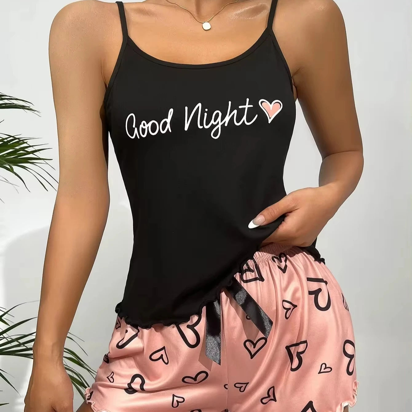 Women Sleeveless Top and Shorts Set Cute Print Pajama Set Ladies Comfortable Sleepwear Nightwear for Summer Short Pj Sets