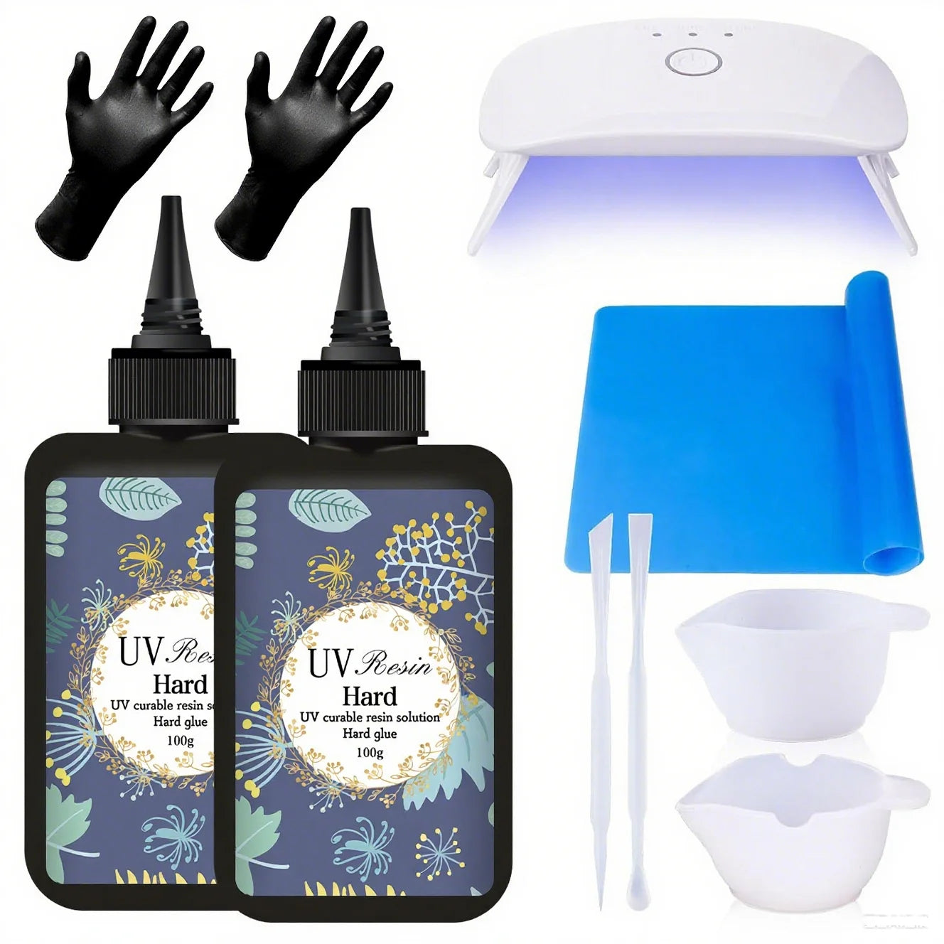 High-transparency Uv Glue Low-odor rare Epoxy Resin UV Curing Lamp Glue Set Jewelry Diy Handicrafts