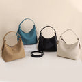 Soft PU Leather Womens Hobo Handbag Top Handle Shoulder Bag with Detachable Crossbody Strap Custom logo OEM Wholesale