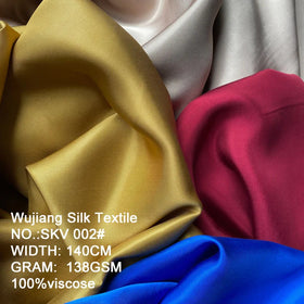 Fashion Style 138g Silk Soft 100% Viscose Satin Fabric for Camisole Dress Shirt