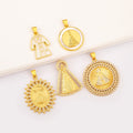 QIKU Wholesale Our Lady of Guadalupe Religious Charm Pendant Jewelry for Latin American Mexican Catholic Jewelry Making Amulet