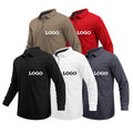 Hot Sale Custom Solid Color Polyester Button Golf Polo Lapel Long Sleeve Men's Fashion Design Polo Shirts
