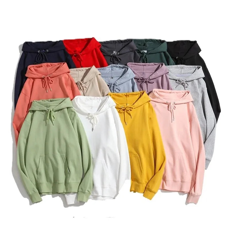 China Bangladesh Factory Price OEM Customized Logo Embroidery Mens Hooded Sweatshirt 280g Combed Cotton Loose Fit Casual Hoodie