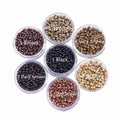 Factory Made 1000 Pcs/bottle 3mm Hair Extension Tools Nano Ring Lined Micro Pave Rings Copper Silicone Lined Micro Beads MegaBDM