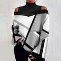 2025 New Trendy Spring Women's Drop - Shoulder Design Lantern - Sleeve Printed Sweatshirt