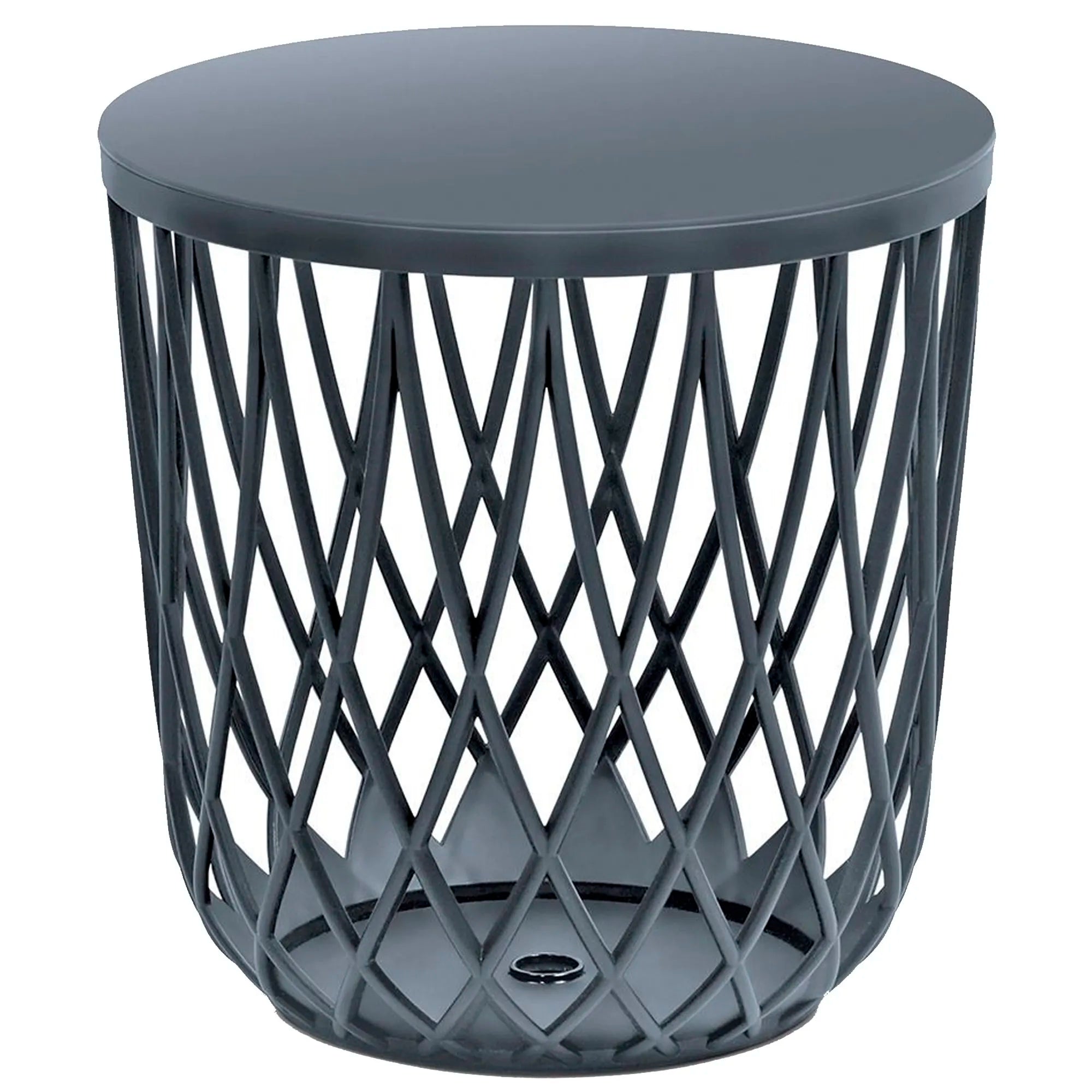 UNIQUBO 55L garden basket stand - decorative side table dimensions (mm) 447x447x450 Anthracite color