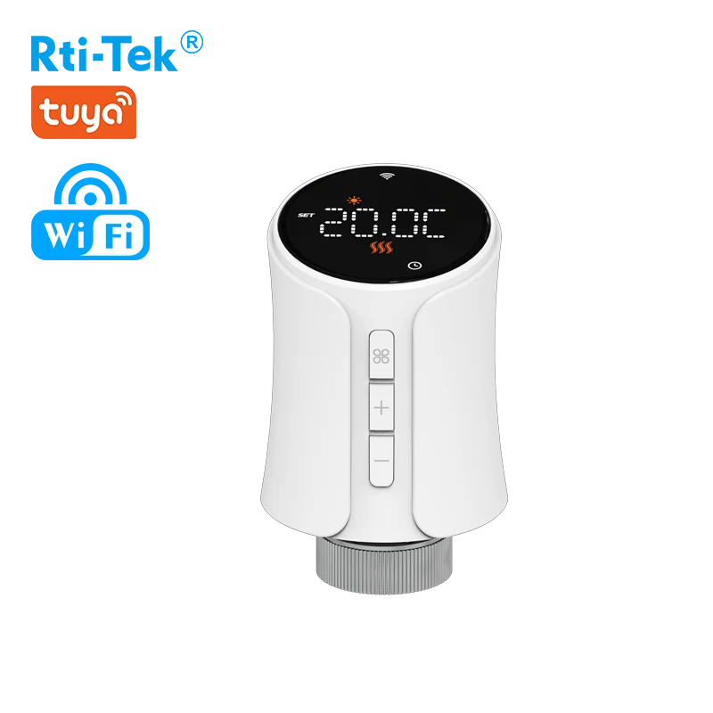 TUYA Wi-Fi Smart LED Thermostatic Radiator Valve Alexa Google Home Compatible TRV for Smart Home Floor Heating Apartments