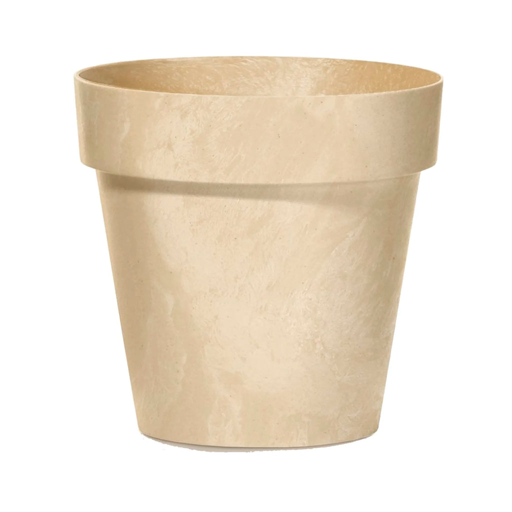 CUBE BETON EFFECT 0.6L. flower pot dimensions (mm) 110x110x97 Cream color