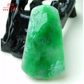 Myanmar Natural a Type Jadeite Jade  White Pendant Full of Green Lotus Fish Emerald  White Pendant 28.80