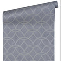 Made in Germany - Luxury Wallpaper rolls Geometric Blue Grey Non Woven Contract Wallpaper for Hotel Design - 1005 x 053 m