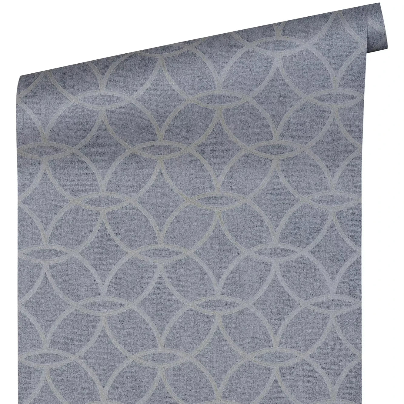 Made in Germany - Luxury Wallpaper rolls Geometric Blue Grey Non Woven Contract Wallpaper for Hotel Design - 1005 x 053 m
