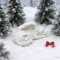 Customizable Resin Angel Dog Memorial Statue - Engravable Heart Tag (Name/Date) Ideal for Garden Decor &Canine Tribute Keepsake