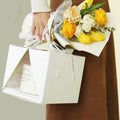 Clear Transparent Cake Box High Quality Paper Packaging for Wedding Tall Boxes Wholesale for Bakery and Food Use