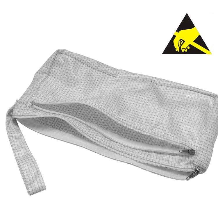 Allesd Dust Proof Anti Static Polyester Cleanroom Tool Carrying Double Storage Tool Anti Static ESD Fabric Pocket