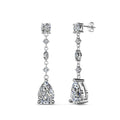2.0CT GRA Certified Moissanite Diamond Luxury Women Jewelry 925 Sterling Silver Pear Cut Long Drop Earrings Destiny Jewellery