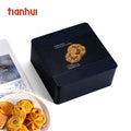 Tianhui Multi Colored Container Food Grade Storage Metal Tin Box Square Metal Cookie Tin Can Luxury Gift Decor Packaging