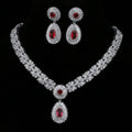 MOQ 2pcs Wholesale Wedding Women Crystal Bridal Necklace Set Indian Heavy Jewellery